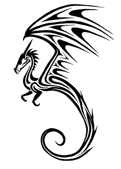 Mens Hoodie Design Sketch Dragon Tattoo